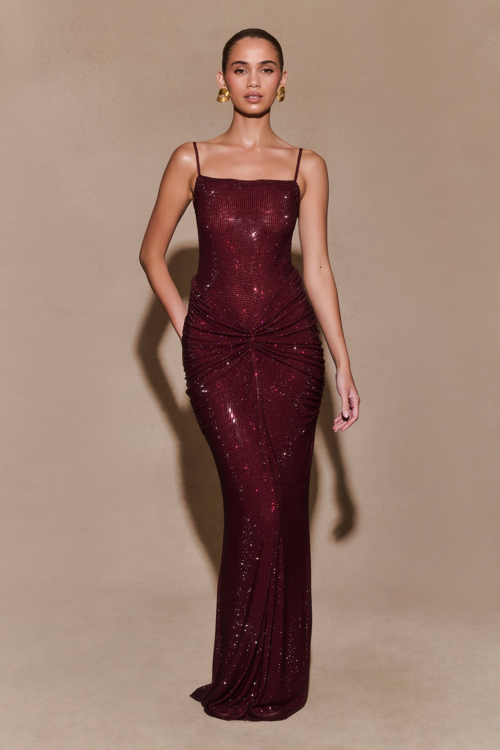 Diamante Maxi Dress For Party