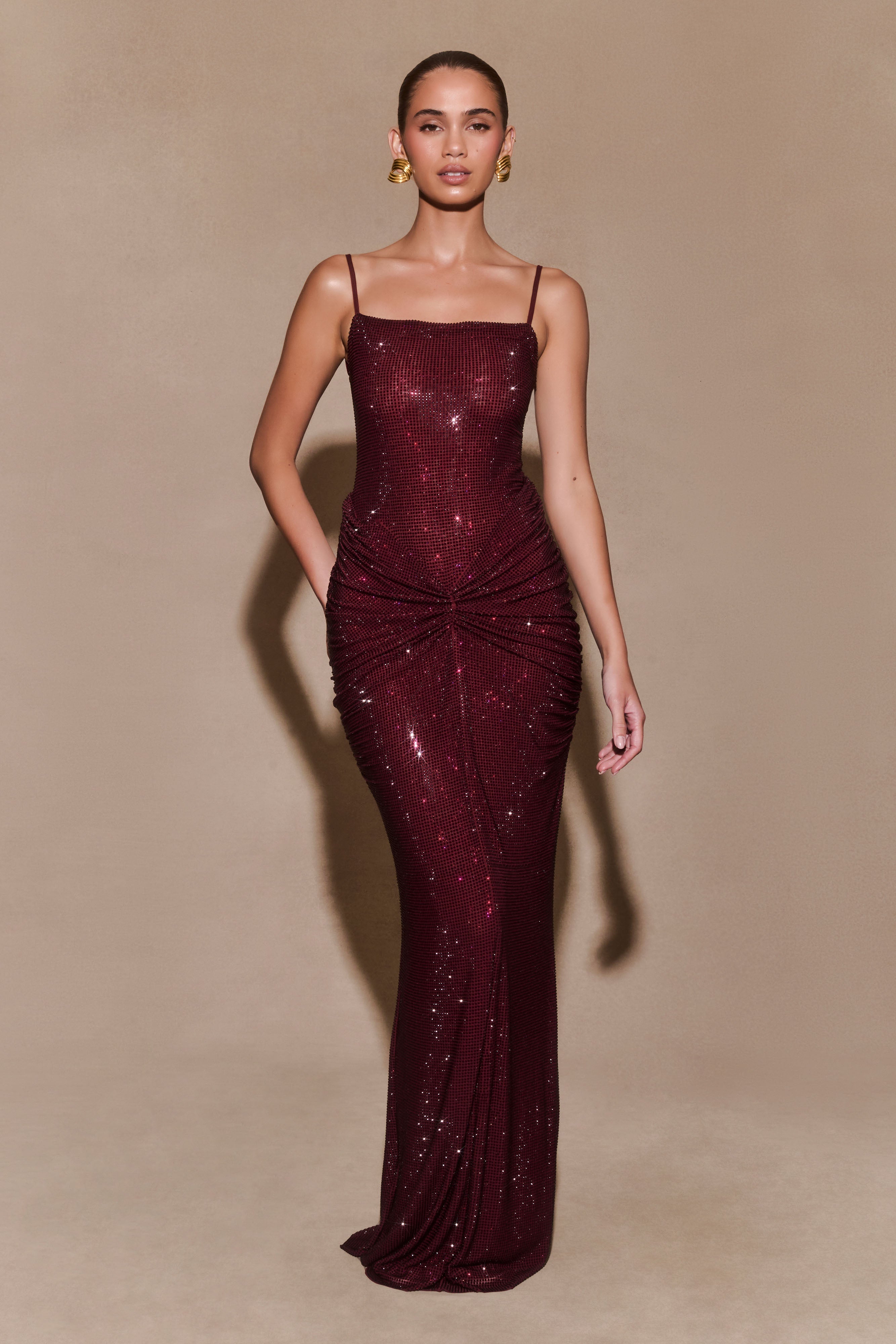 Diamante Maxi Dress For Party