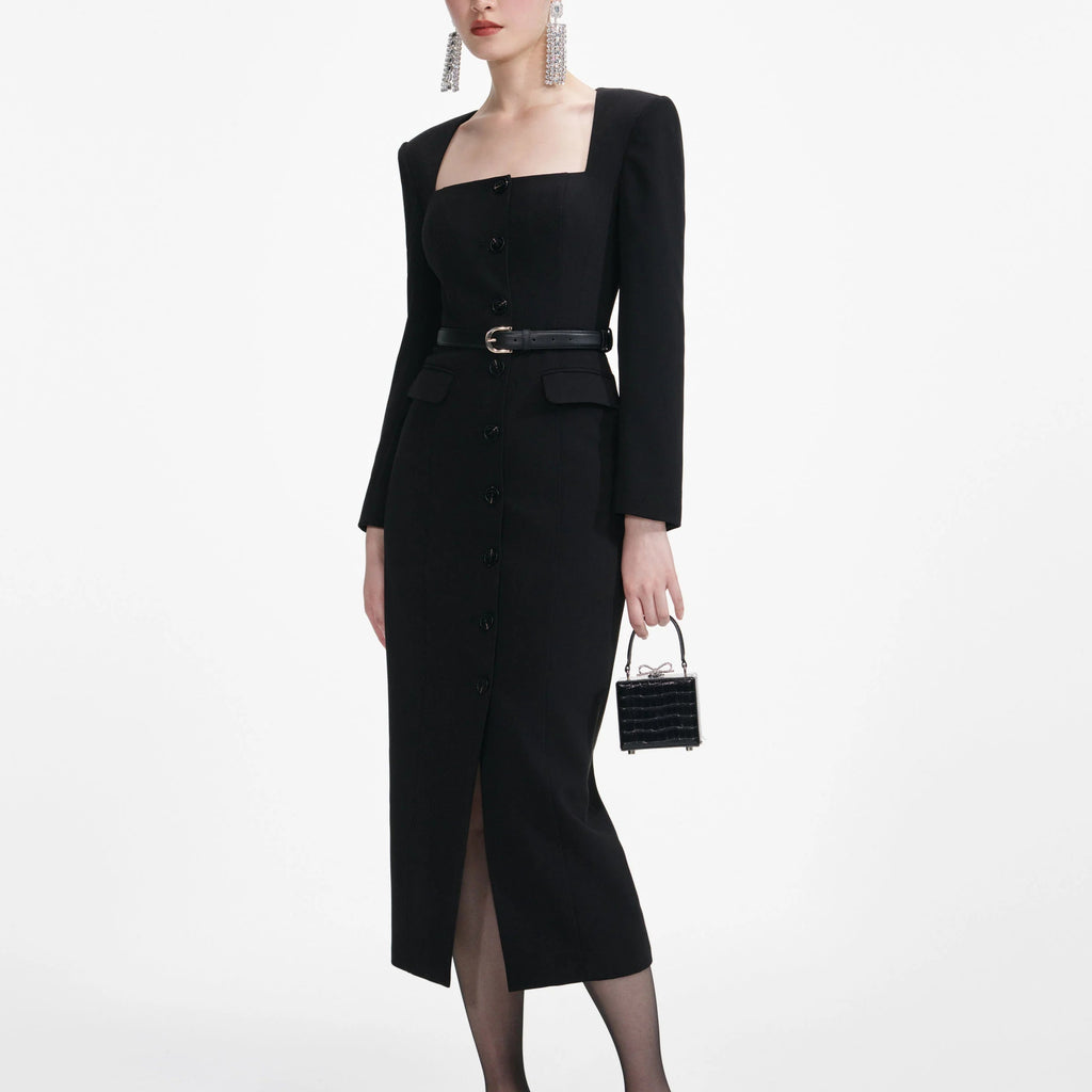 <img src="https://www.beryn-boutique.com/" 
       alt="Women's Black Long Sleeve Square Neck Midi Dress, Slim Fit Button Front Formal Dress for Bridesmaid Business Party Interview" 
       loading="lazy" />