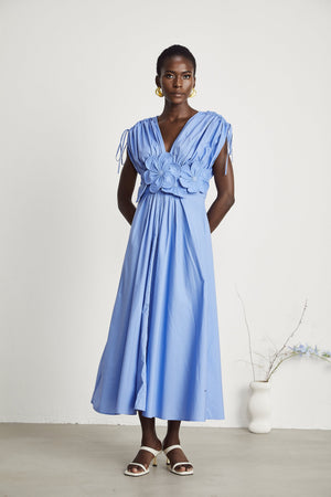 Luxury Elegant 3D Floral Maxi Dress