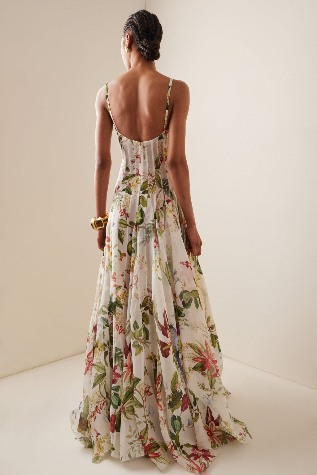 Floral Print Spaghetti Strap Maxi Dress