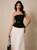 Women Two Pieces Suit Black Vacation Set