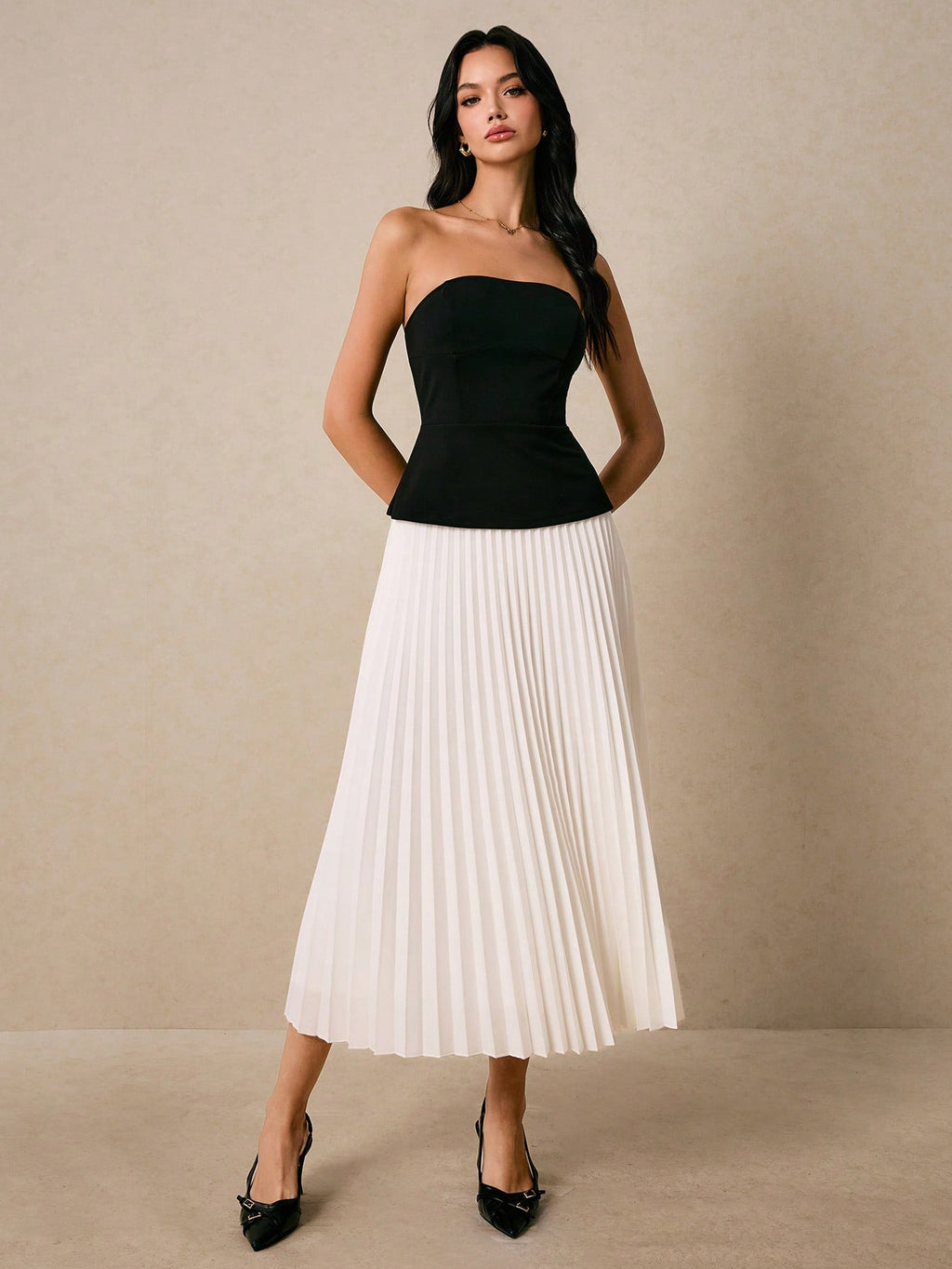 Women Two Pieces Suit Black Vacation Set
