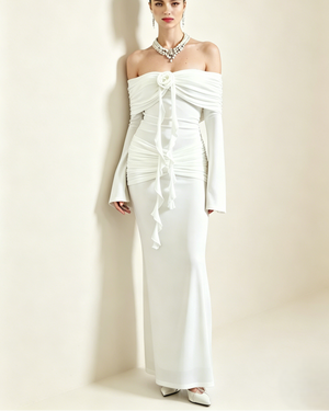 Minimalist  Off Shoulder Maxi Dres