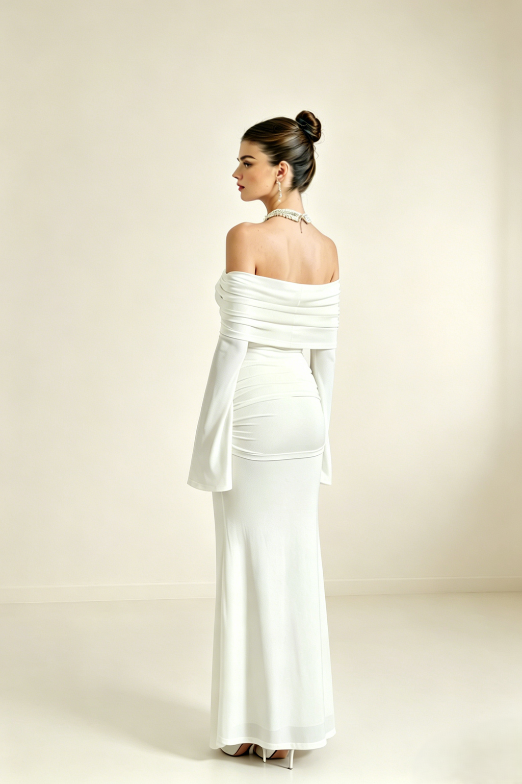 Minimalist  Off Shoulder Maxi Dres