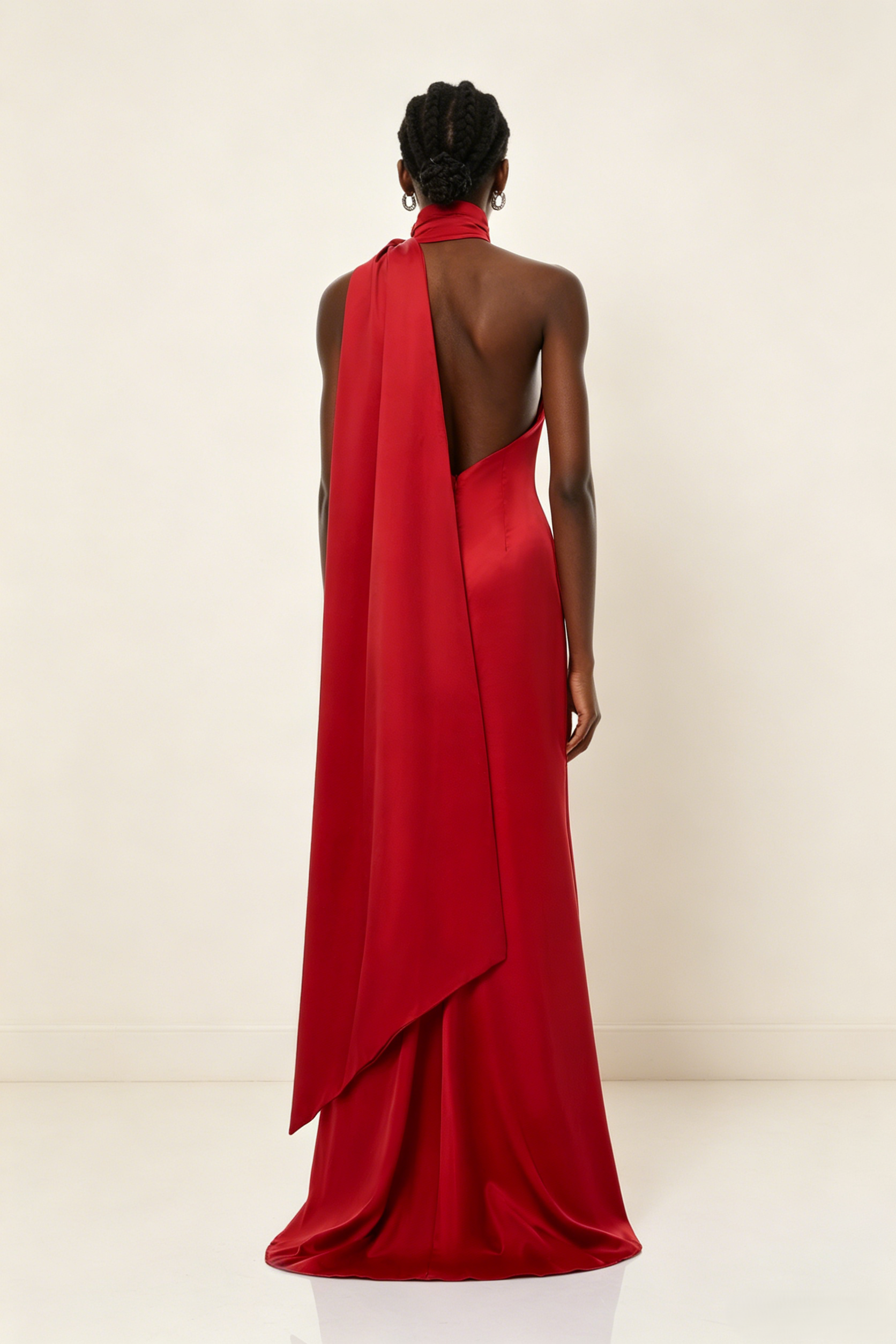 Satin Off Shoulder Evening Dress For Wedding & Banquet
