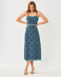 Geometric Print Midi Spaghetti Strap Dress