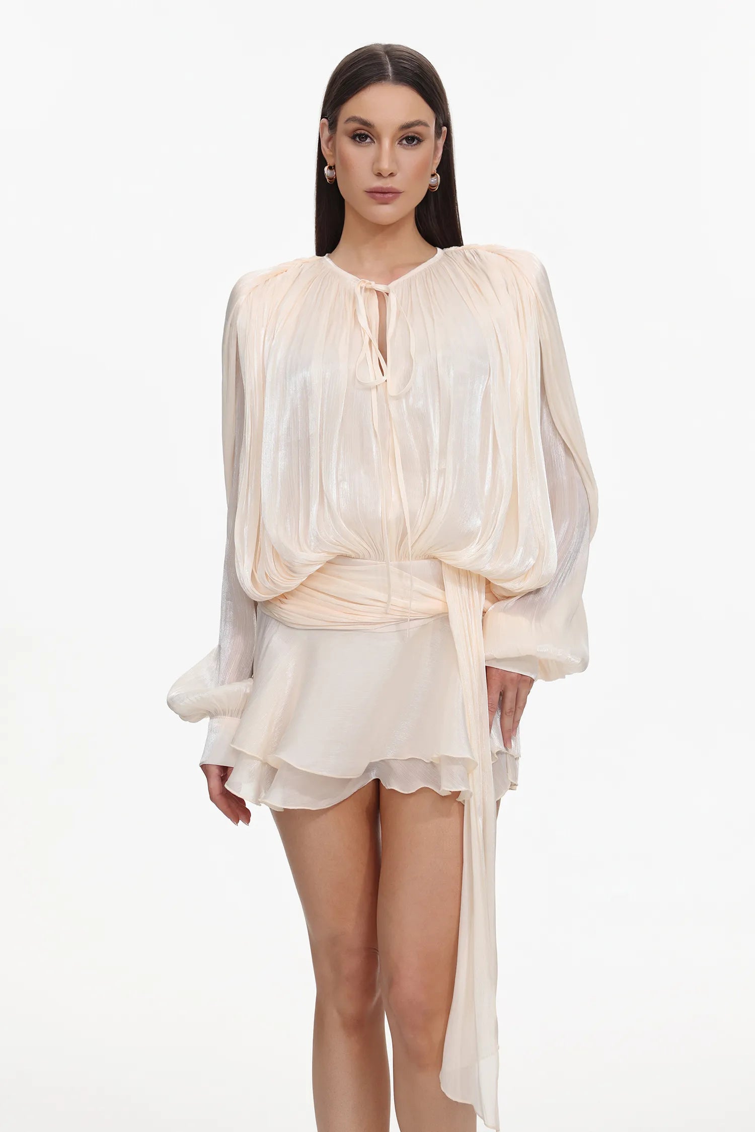 Cutout Long Sleeve  Mini Dress