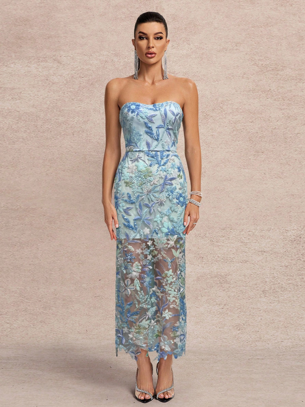 Elegant Midi Dress For Party & Wedding