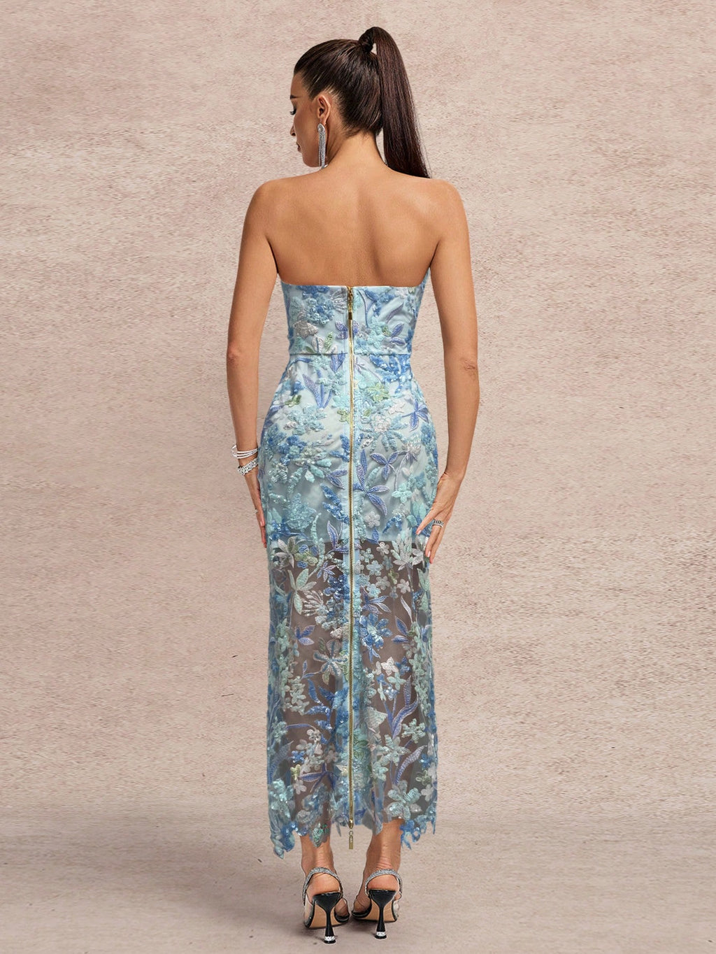 Elegant Midi Dress For Party & Wedding