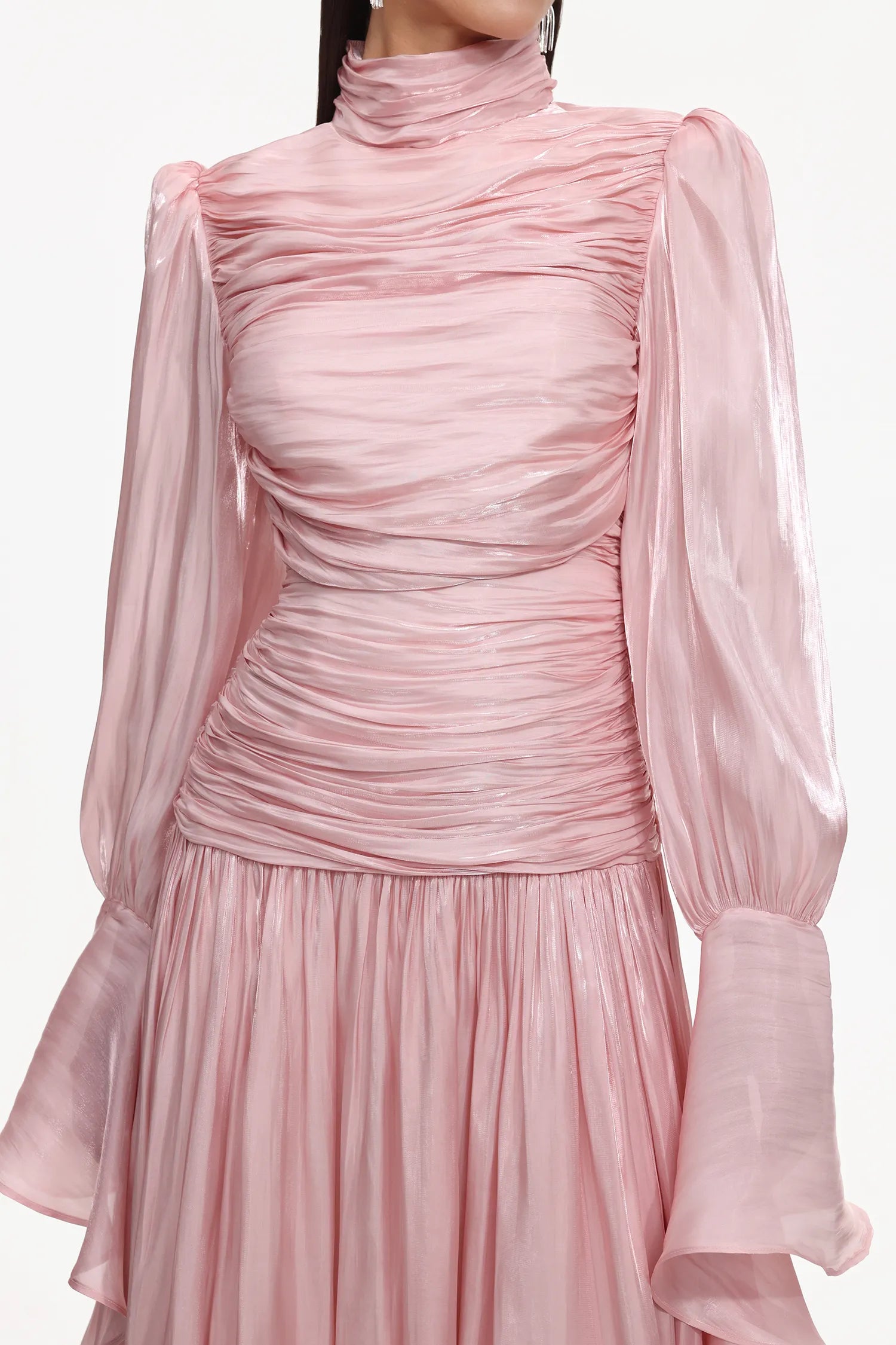 Pink Metallic Maxi Dress