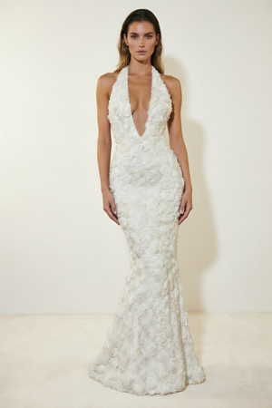 Stunning 3D Rose Mermaid Wedding Dress